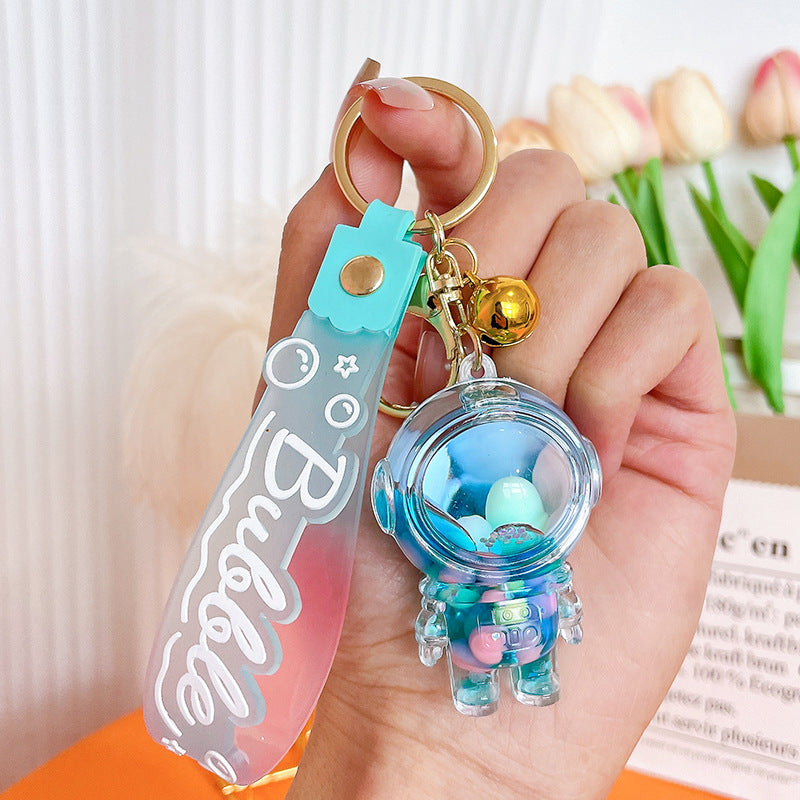 Wholesale Acrylic Astronaut Liquid Quicksand Key Chain